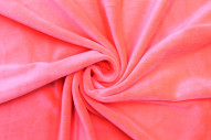 Tissu Velours Ras Extensible Uni Corail de Qualité, Tissu Au Mètre, Tissu pas cher - Alltissus.com