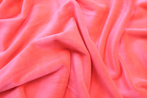 Tissu Velours Ras Extensible Uni Corail de Qualité, Tissu Au Mètre, Tissu pas cher - Alltissus.com 2
