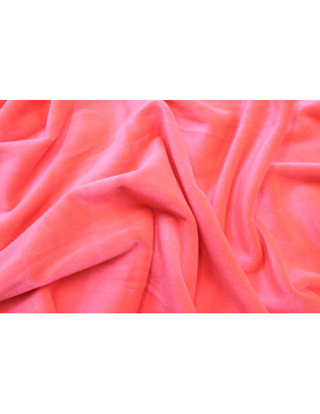 Tissu Velours Ras Extensible Uni Corail de Qualité, Tissu Au Mètre, Tissu pas cher - Alltissus.com
