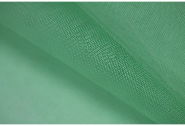 Tissu Tulle Raide Vert Amande - Au Metre