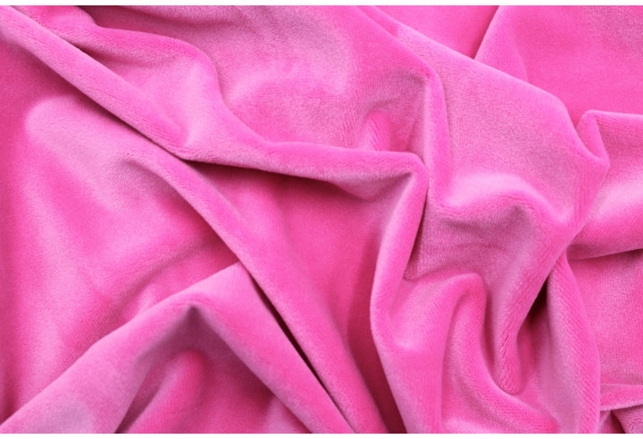 Tissu Velours Ras Extensible Uni Fuchsia de Qualité, Tissu Au Mètre, Tissu pas cher - Alltissus.com