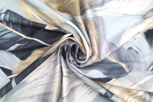Tissu Satin Touché Soie imprimé Palma Marine de Qualité, Tissu au mètre, Tissu pas cher - Alltissus.com