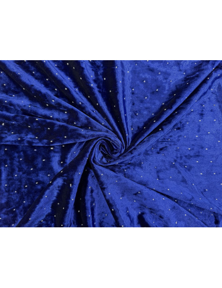 Tissu Velours Glacé Extensible Royal petit pois Argenté de Qualité, Tissu au mètres, Tissu pas cher - Alltissus.com