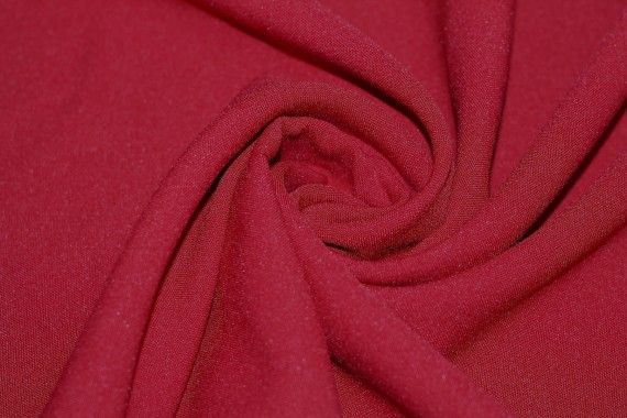 Tissu Burlington infroissable Uni Rouge bordeaux Coupon de 3 metres