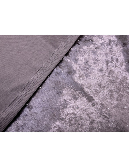 Tissu Velours Glacé Extensible Mauve petit pois Argenté de Qualité, Tissu au mètres, Tissu pas cher - Alltissus.com