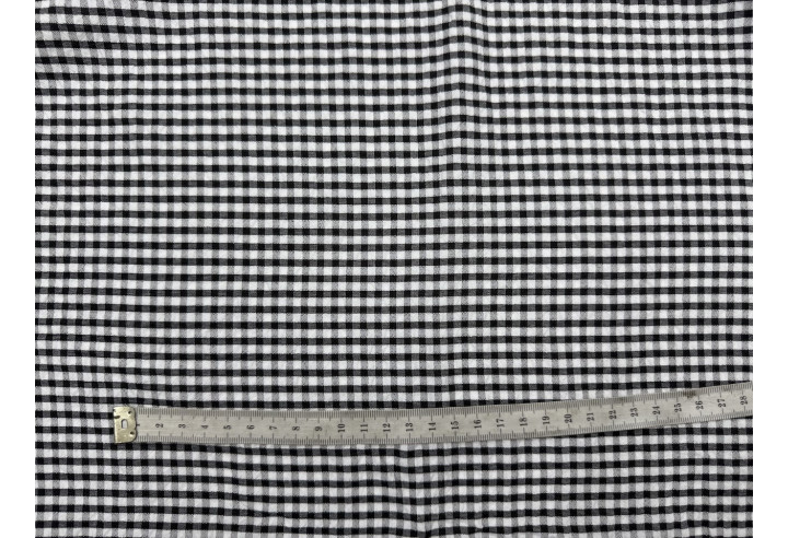 Tissu Seersucker Polycoton carreaux Noir de Qualité, Tissu au mètre, Tissu pas cher - Alltissus.com