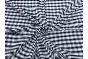 Tissu Seersucker Polycoton carreaux Marine de Qualité, Tissu au mètre, Tissu pas cher - Alltissus.com