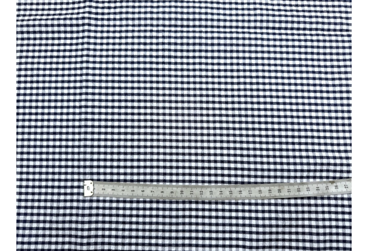 Tissu Seersucker Polycoton carreaux Marine de Qualité, Tissu au mètre, Tissu pas cher - Alltissus.com
