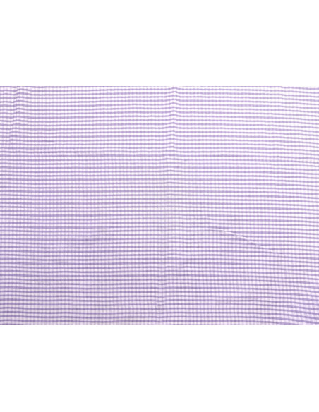 Tissu Seersucker Polycoton carreaux Lilas de Qualité, Tissu au mètre, Tissu pas cher - Alltissus.com