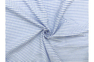 Tissu Seersucker Polycoton carreaux Bleu de Qualité, Tissu au mètre, Tissu pas cher - Alltissus.com