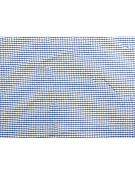 Tissu Seersucker Polycoton carreaux Bleu de Qualité, Tissu au mètre, Tissu pas cher - Alltissus.com