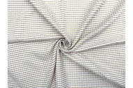 Tissu Seersucker Polycoton carreaux Beige de Qualité, Tissu au mètre, Tissu pas cher - Alltissus.com