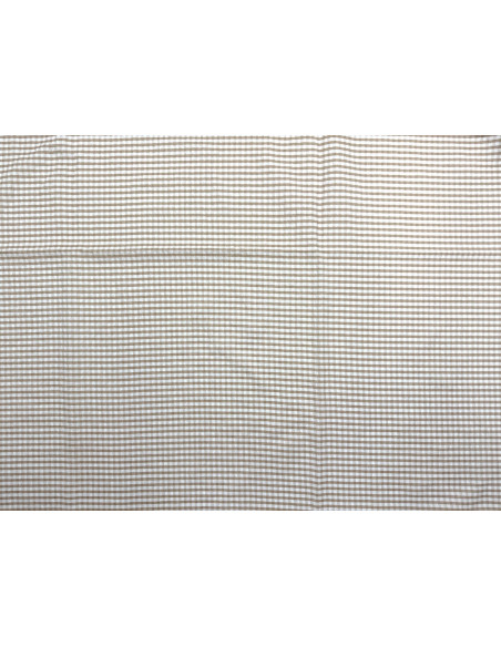 Tissu Seersucker Polycoton carreaux Beige de Qualité, Tissu au mètre, Tissu pas cher - Alltissus.com