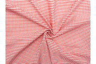 Tissu Seersucker Polycoton carreaux Orange de Qualité, Tissu au mètre, Tissu pas cher - Alltissus.com