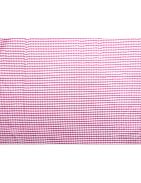Tissu Seersucker Polycoton carreaux Fuchsia de Qualité, Tissu au mètre, Tissu pas cher - Alltissus.com