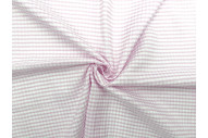 Tissu Seersucker Polycoton carreaux Rose clair de Qualité, Tissu au mètre, Tissu pas cher - Alltissus.com