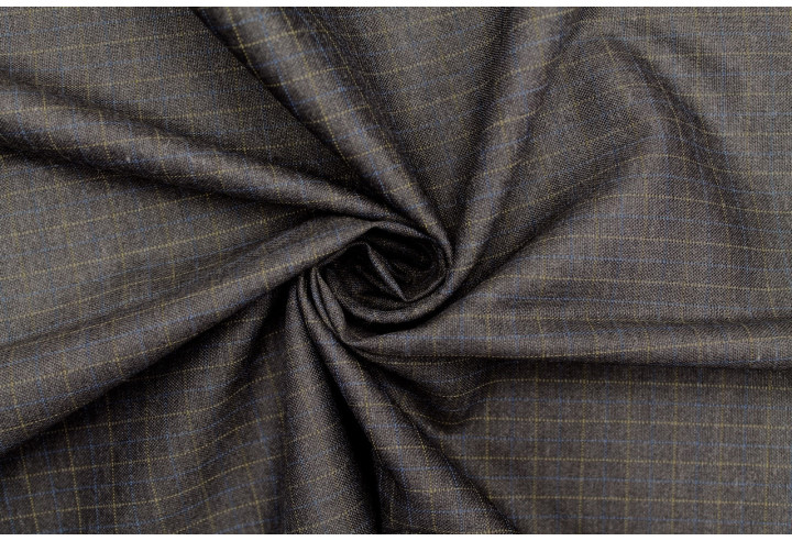 Tissu Costume Tailleur Gris foncé à carreaux Beige de Qualité, Tissu Au Mètre, Tissu pas cher - Alltissus.com