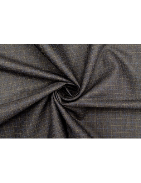 Tissu Costume Tailleur Gris foncé à carreaux Beige de Qualité, Tissu Au Mètre, Tissu pas cher - Alltissus.com