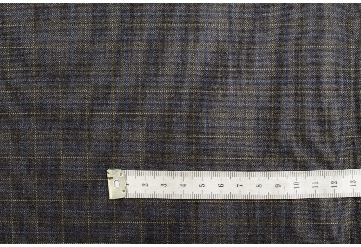 Tissu Costume Tailleur Gris foncé à carreaux Beige de Qualité, Tissu Au Mètre, Tissu pas cher - Alltissus.com