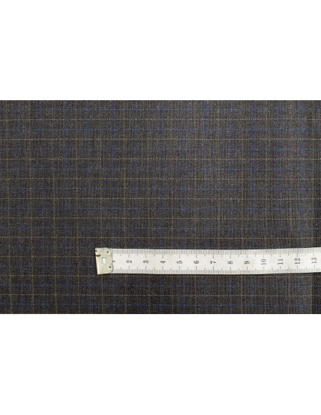 Tissu Costume Tailleur Gris foncé à carreaux Beige de Qualité, Tissu Au Mètre, Tissu pas cher - Alltissus.com