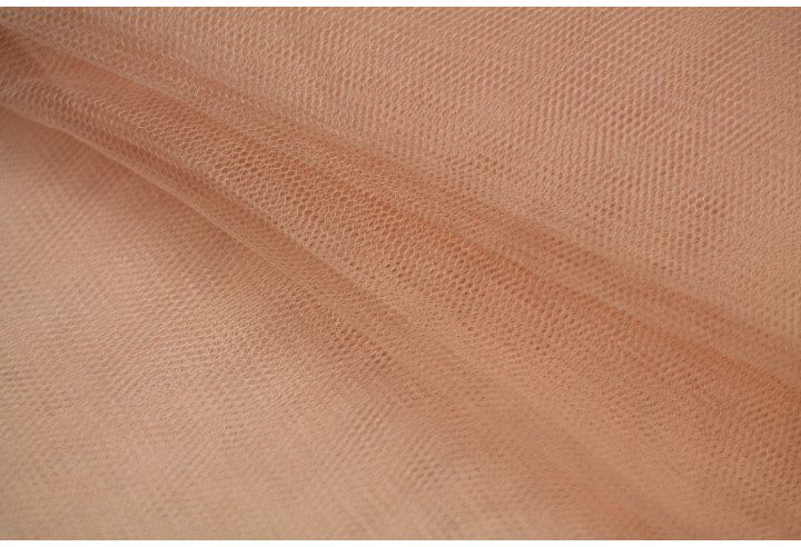 Tissu Tulle Raide Saumon -Au Metre