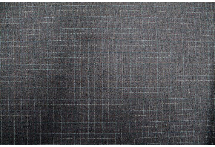 Tissu Costume Tailleur Gris foncé à carreaux Bleu de Qualité, Tissu Au Mètre, Tissu pas cher - Alltissus.com