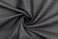 Tissu Costume Tailleur Gris foncé à carreaux Bleu de Qualité, Tissu Au Mètre, Tissu pas cher - Alltissus.com