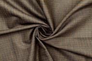 Tissu Costume Tailleur Marron à carreaux Orange de Qualité, Tissu Au Mètre, Tissu pas cher - Alltissus.com