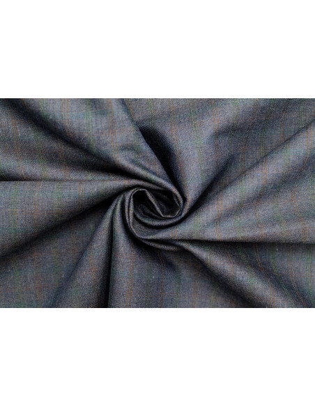 Tissu Costume Tailleur Indigo à carreaux Orange/Vert de Qualité, Tissu Au Mètre, Tissu pas cher - Alltissus.com