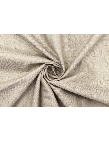 Tissu Costume Tailleur Beige à carreaux Camel/Bleu de Qualité, Tissu Au Mètre, Tissu pas cher - Alltissus.com