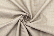 Tissu Costume Tailleur Beige à carreaux Camel/Bleu de Qualité, Tissu Au Mètre, Tissu pas cher - Alltissus.com