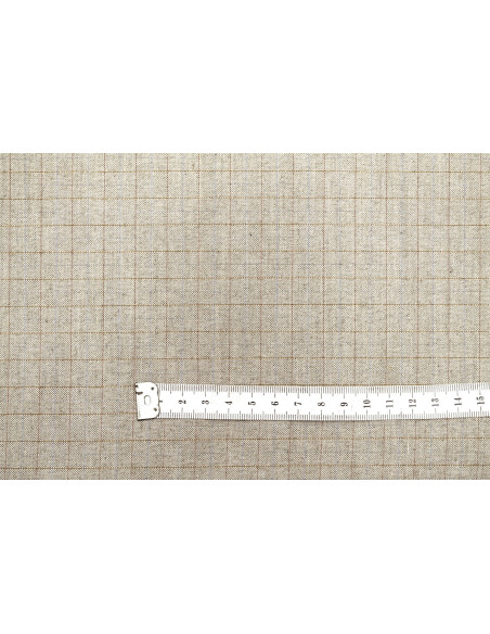 Tissu Costume Tailleur Beige à carreaux Camel/Bleu de Qualité, Tissu Au Mètre, Tissu pas cher - Alltissus.com