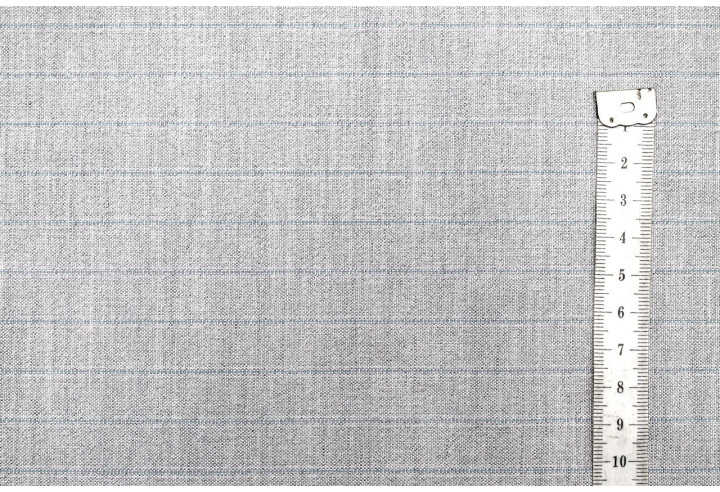 Tissu Costume Tailleur Gris clair à rayure Bleu de Qualité, Tissu Au Mètre, Tissu pas cher - Alltissus.com