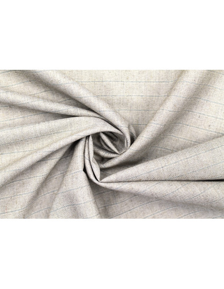 Tissu Costume Tailleur Beige foncé à rayure Bleu de Qualité, Tissu Au Mètre, Tissu pas cher - Alltissus.com