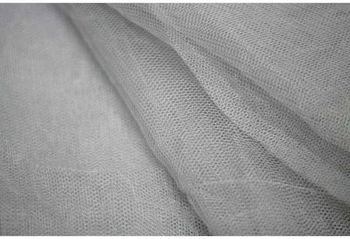 Tissu Tulle Raide Gris Clair -Au Metre