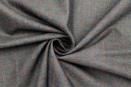Tissu Costume Tailleur Gris foncé à gros carreaux Orange/Vert de Qualité, Tissu Au Mètre, Tissu pas cher - Alltissus.com