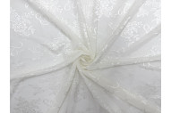 Tissu Dentelle Résille à Fleurs Écru de Qualité, Tissu au mètre, Tissu pas cher - Alltissus.com