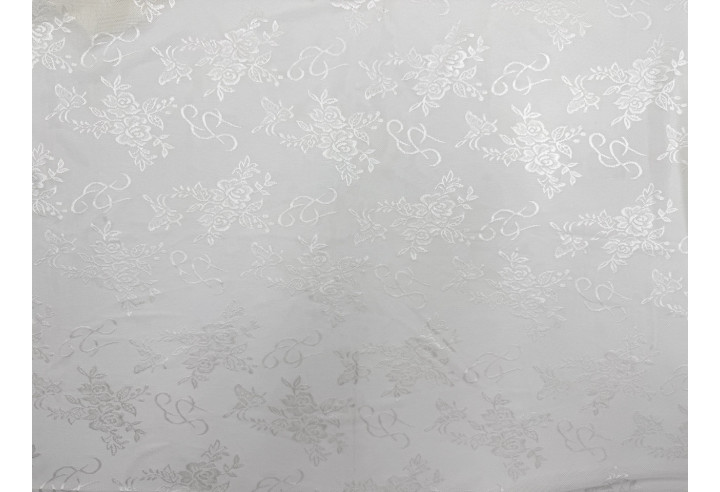 Tissu Dentelle Résille à Fleurs Écru de Qualité, Tissu au mètre, Tissu pas cher - Alltissus.com