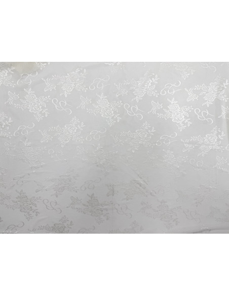 Tissu Dentelle Résille à Fleurs Écru de Qualité, Tissu au mètre, Tissu pas cher - Alltissus.com