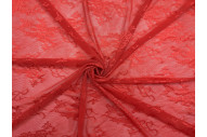 Tissu Dentelle Résille à Fleurs Rouge de Qualité, Tissu au mètre, Tissu pas cher - Alltissus.com