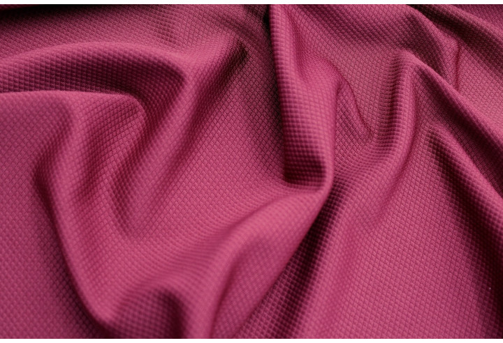 Tissu Maille Piquée Losange Framboise de Qualité, Tissu Au Mètre, Tissu pas cher - Alltissus.com
