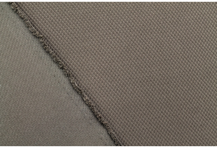Tissu Maille Piquée Losange Taupe de Qualité, Tissu Au Mètre, Tissu pas cher - Alltissus.com