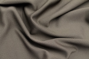 Tissu Maille Piquée Losange Taupe de Qualité, Tissu Au Mètre, Tissu pas cher - Alltissus.com 2