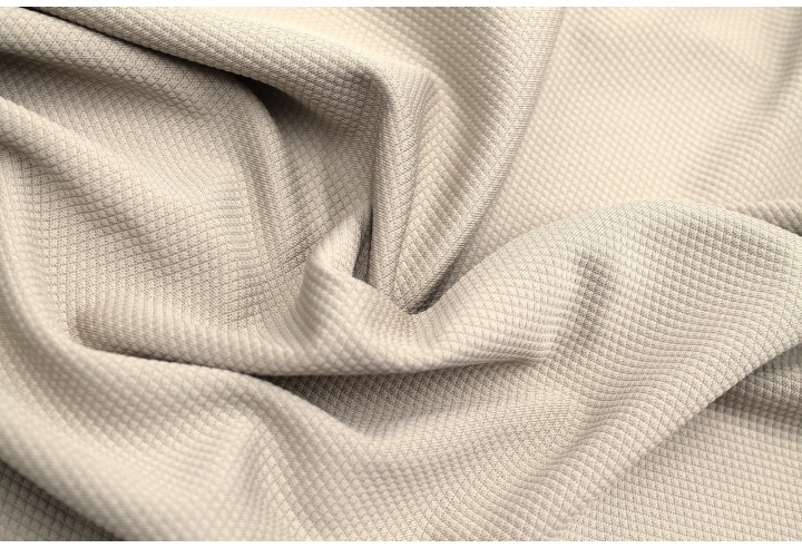 Tissu Maille Piquée Losange Beige clair de Qualité, Tissu Au Mètre, Tissu pas cher - Alltissus.com