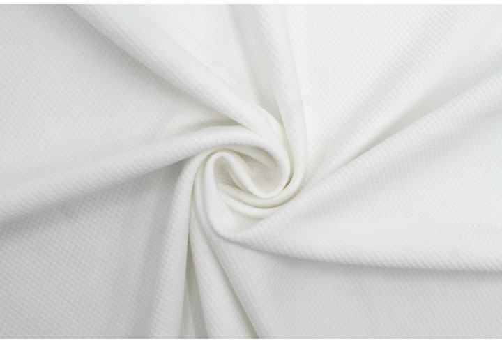 Tissu Maille Piquée Losange Blanc cassé de Qualité, Tissu Au Mètre, Tissu pas cher - Alltissus.com