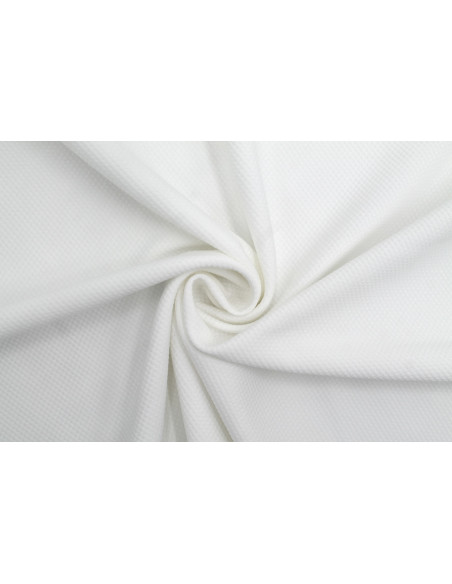 Tissu Maille Piquée Losange Blanc cassé de Qualité, Tissu Au Mètre, Tissu pas cher - Alltissus.com