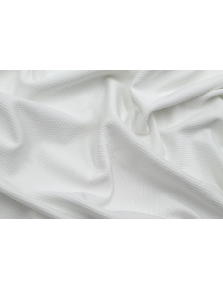 Tissu Maille Piquée Losange Blanc cassé de Qualité, Tissu Au Mètre, Tissu pas cher - Alltissus.com