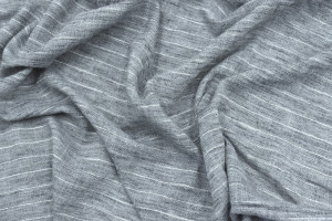 Tissu Voile Aspect Lin Rayure Lurex Noir de Qualité, Tissu au mètre pas cher - Alltissus.com 2