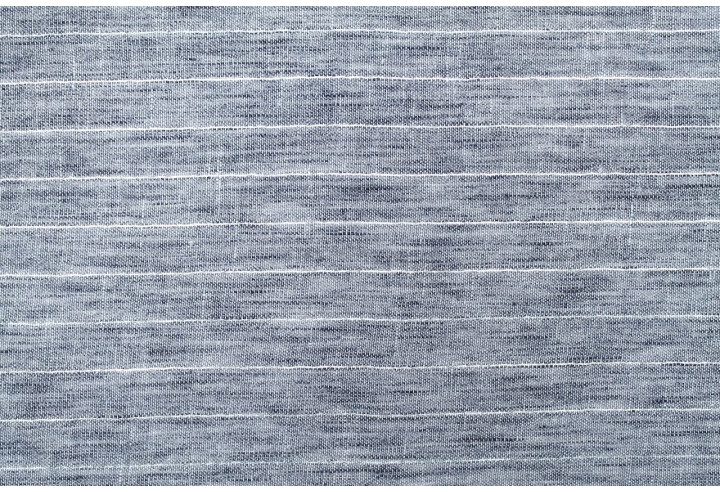 Tissu Voile Aspect Lin Rayure Lurex Indigo de Qualité, Tissu au mètre pas cher - Alltissus.com