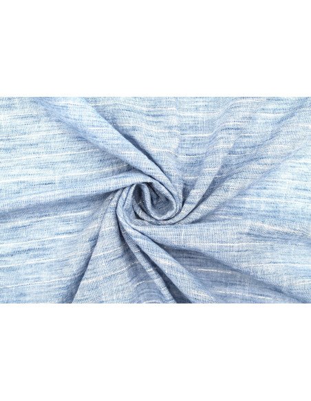 Tissu Voile Aspect Lin Rayure Lurex Ciel de Qualité, Tissu au mètre pas cher - Alltissus.com